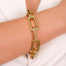PULSEIRA FEMININA ELOS GROSSOS COM FIO QUADRADO (016398)
