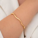 BRACELETE FEMININO ONDULADO FINO (016135)