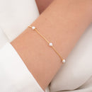 PULSEIRA FEMININA VENEZIANA COM PÉROLAS (017063)