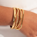 BRACELETE FEMININO ONDULADO FINO (016135)