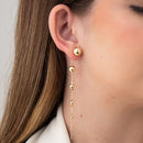 BRINCO EAR JACKET VENEZIANA E ESFERA (018515)