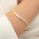 BRACELETE FEMININO CRAVEJADO ONDULADO (020647)