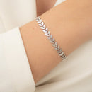 PULSEIRA AÇO INOXIDAVEL ESCAMAS/FOLHAS (020688)