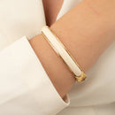 BRACELETE DOURADO PEDRA BRANCA (020782)