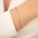 PULSEIRA AÇO INOXIDAVEL ELOS CADEADO FIO QUADRADO (020682)