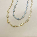CHOKER COLAR GOTAS CRAVEJADAS E LISAS (020497)
