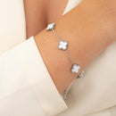 PULSEIRA TREVO MADREPÉROLA AÇO INOXIDÁVEL (020956)