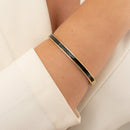 BRACELETE DOURADO PRETO FINO (021013)