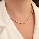 CHOKER RIVIERA FIXA ZIRCÔNIAS QUADRADAS (021087)