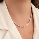 CHOKER RIVIERA FIXA ZIRCÔNIAS QUADRADAS (021087)