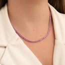 CHOKER RIVIERA FIXA TRÊS PONTAS ROSA (021089)