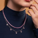 CHOKER RIVIERA FIXA TRÊS PONTAS ROSA (021089)