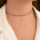 CHOKER RIVIERA ZIRCÔNIAS ROXA QUADRADAS (021199)