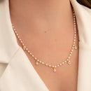 CHOKER PÉROLA COM CINCO ZIRCÔNIAS (021213)