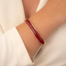 BRACELETE DOURADO PEDRA MARSALA (021211)