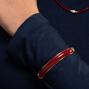 BRACELETE DOURADO PEDRA MARSALA (021211)