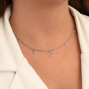CHOKER ELOS Pingente CORAÇÃO VAZADO AÇO INOXIDÁVEL (021676)