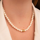 CHOKER PÉROLA COM DETALHE ESFERA LISA (021614)