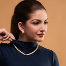 CHOKER PÉROLA COM DETALHE ESFERA LISA (021614)