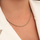 CHOKER CORDÃO BAIANO AÇO INOXIDÁVEL DOIS BANHOS 3MM (021674)