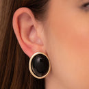 BRINCO PRETO COM BORDA DOURADA (022052)