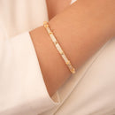BRACELETE QUADRADO INSPIRAÇÃO X COM MICRO ZIRCÔNIAS (022064)