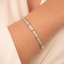 BRACELETE QUADRADO INSPIRAÇÃO X COM MICRO ZIRCÔNIAS (022064)