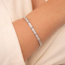 BRACELETE QUADRADO INSPIRAÇÃO X COM MICRO ZIRCÔNIAS (022064)