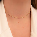 CHOKER CORRENTE DE TUBO E TRÊS ESFERAS (022072)