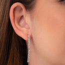 BRINCOS RIVIERA BAGUETE CRISTAL 2MM (022094)