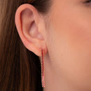 BRINCOS RIVIERA BAGUETE RUBI 2MM (022096)