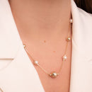 CHOKER ESFERA LISA E PÉROLA (022032)