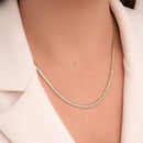 CHOKER RIVIERA BAGUETE VERDE CLARO 2MM (022102)